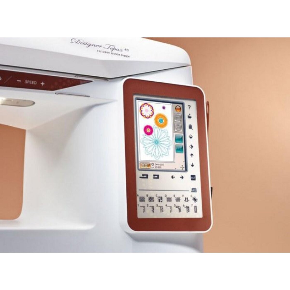 Husqvarna Viking Machine à coudre Husqvarna Designer Topaz 40 + Unité de broderie 240 x 150