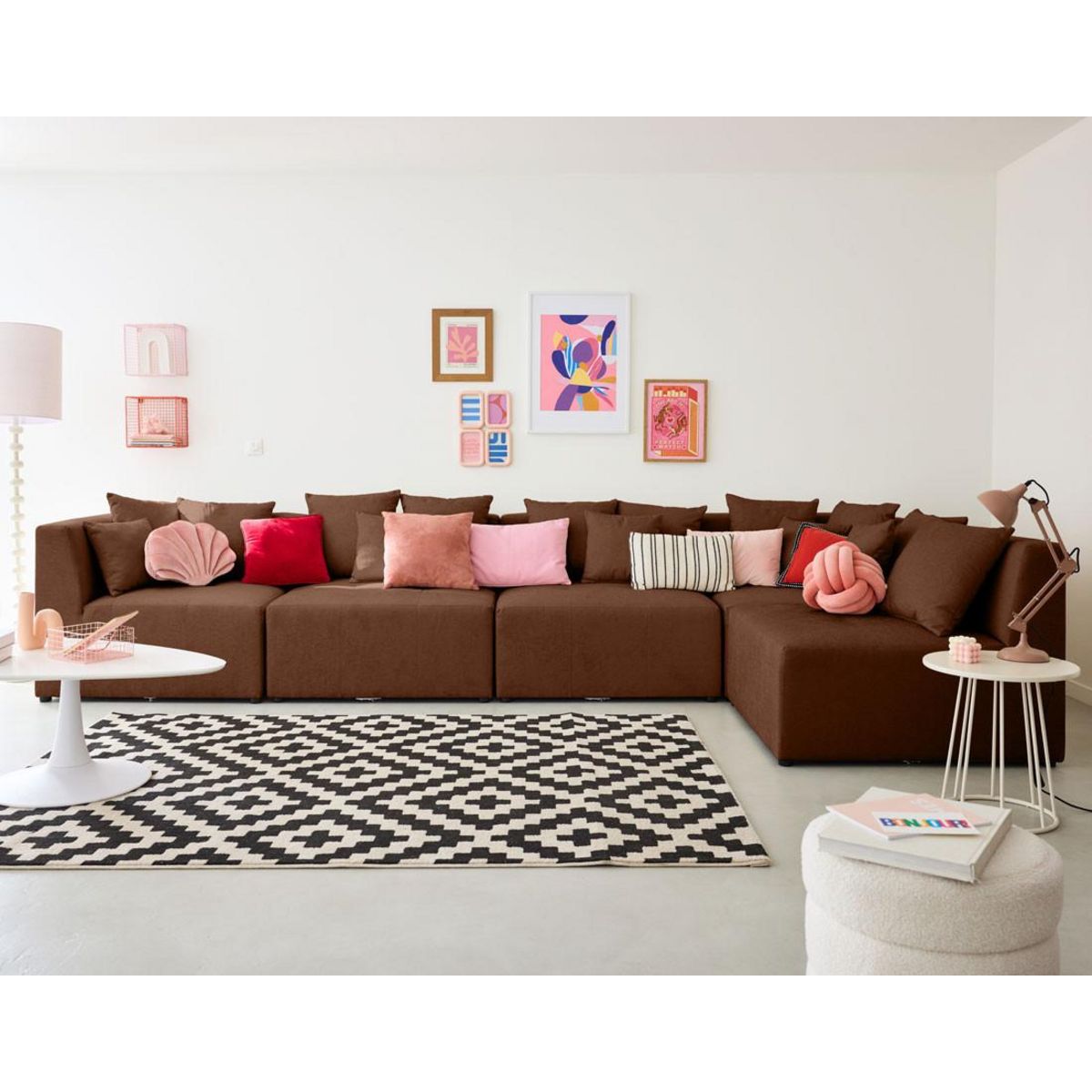 LISA DESIGN Amalfi - module d'assise sans accoudoirs - 1 place - en tissu