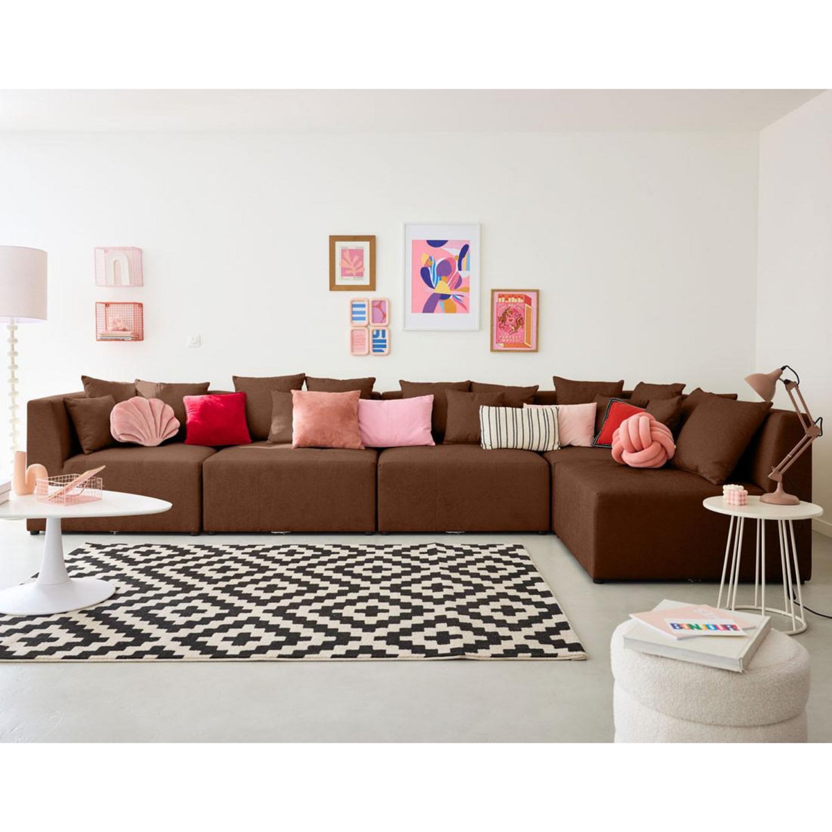 LISA DESIGN Amalfi - module d'assise sans accoudoirs - 1 place - en tissu