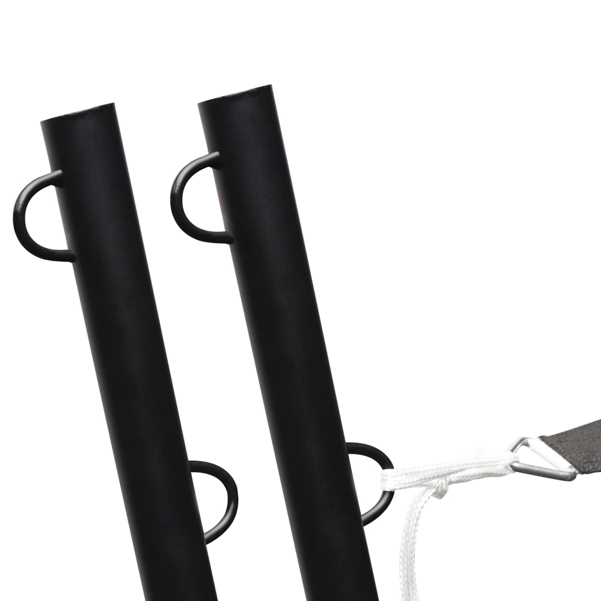 Voir la diapositive 4 : ID MARKET Lot de 2 mâts de fixation pour voile d'ombrage h.220 cm poteaux et bases acier