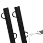 Voir la diapositive 4 : ID MARKET Lot de 2 mâts de fixation pour voile d'ombrage H.220 CM poteaux et bases acier