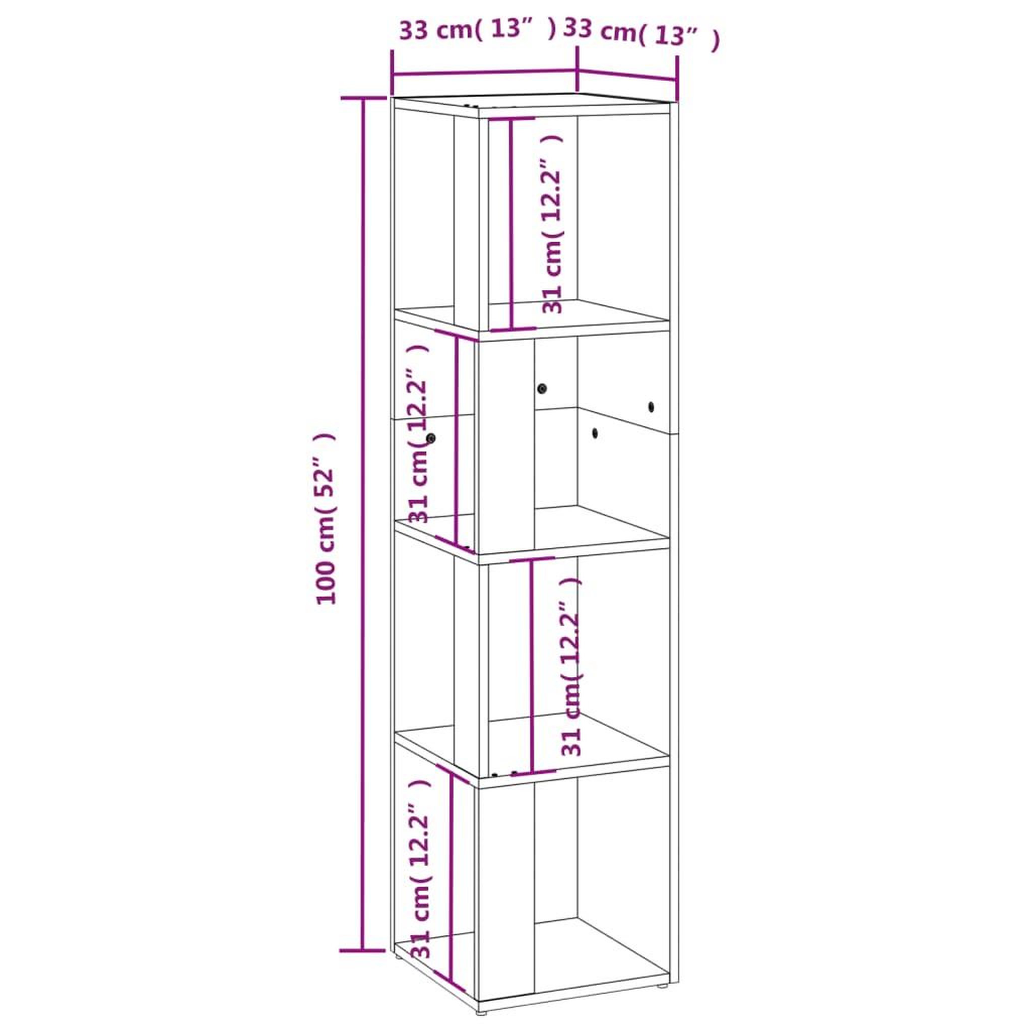 Voir la diapositive 6 : VIDAXL Armoire d'angle Blanc 33x33x132 cm Bois d'ingenierie