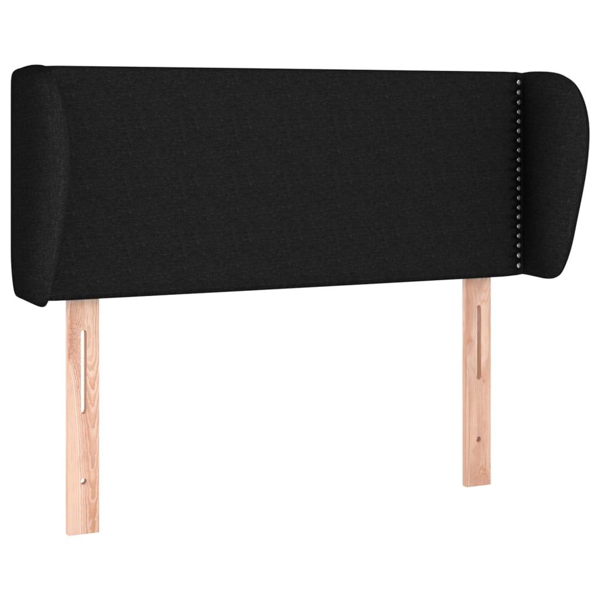 Voir la diapositive 2 : VIDAXL Tete de lit avec oreilles Noir 103x23x78/88 cm Tissu