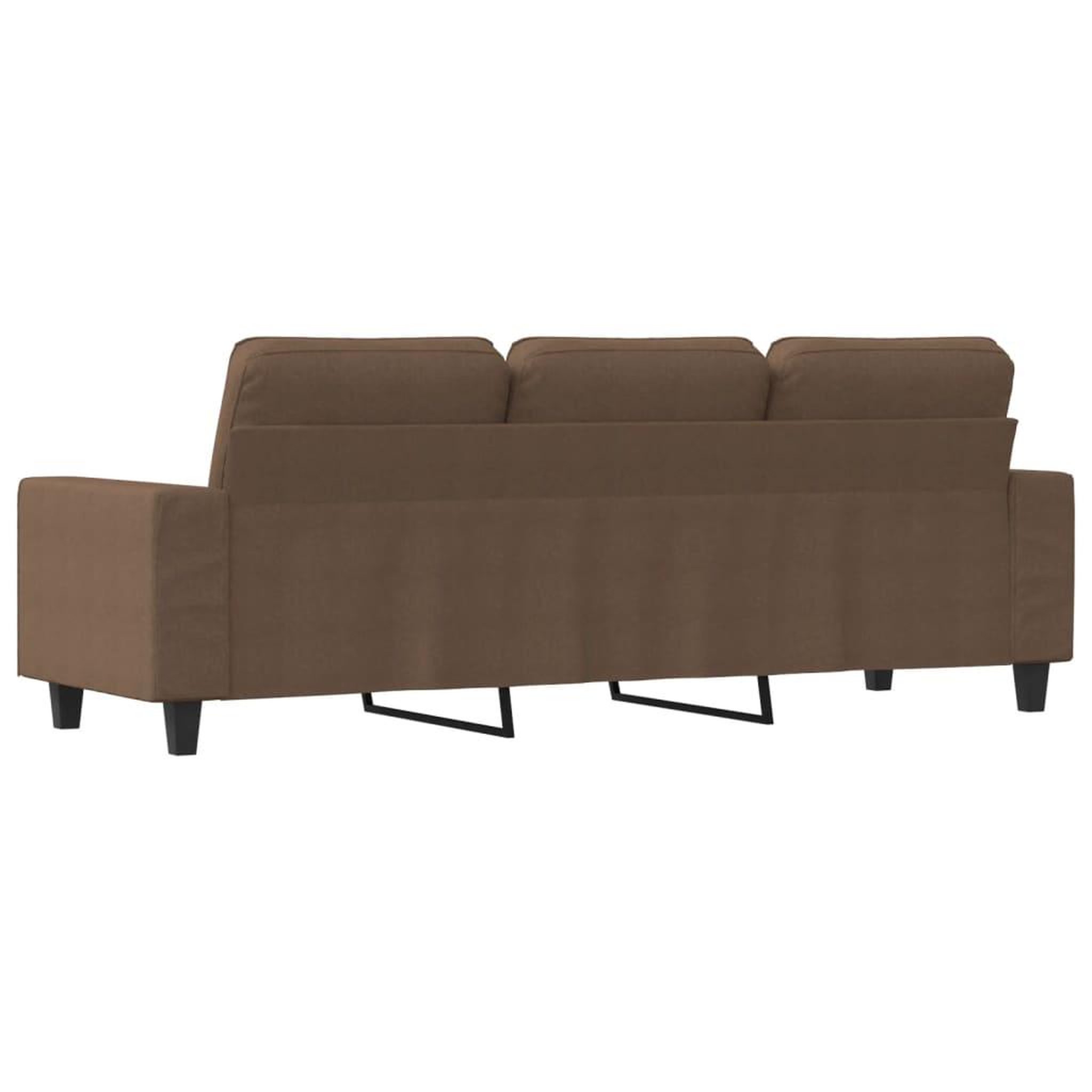 Voir la diapositive 5 : VIDAXL Canape a 3 places Marron 180 cm Tissu