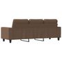 Voir la diapositive 5 : VIDAXL Canape a 3 places Marron 180 cm Tissu