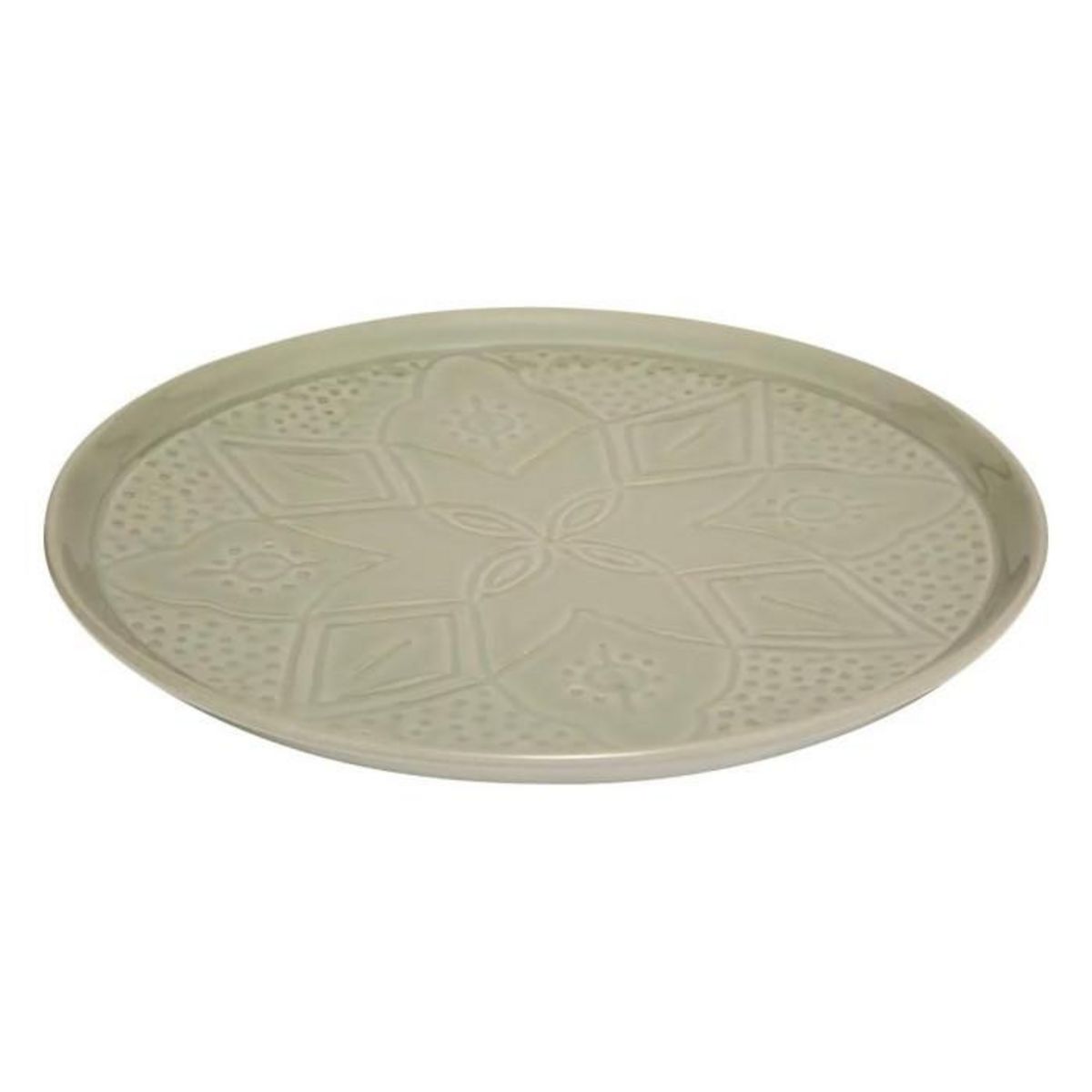 SECRET DE GOURMET Lot de 6 Assiettes Plates  Sienna  27cm Vert Olive