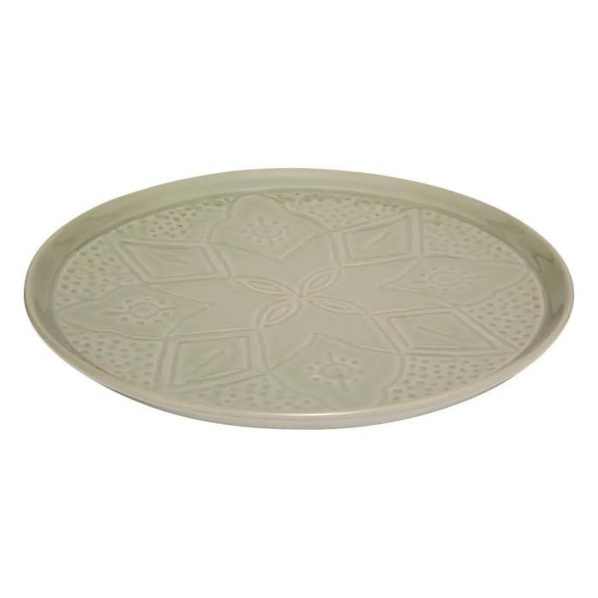 SECRET DE GOURMET Lot de 6 Assiettes Plates  Sienna  27cm Vert Olive