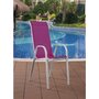 Voir la diapositive 3 : Habitat et Jardin Fauteuil jardin Textilène  Cordoba  - Phoenix - Rose - Lot de 4