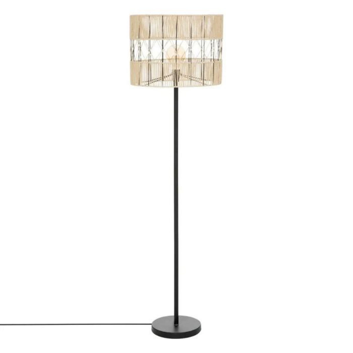 ATMOSPHERA Lampadaire Design  Cosy  150cm Noir & Beige