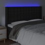 Voir la diapositive 4 : VIDAXL Tete de lit a LED Noir 183x16x118/128 cm Similicuir