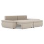 Voir la diapositive 4 : LISA DESIGN Elvona - canapé droit 3 places convertible avec coffre en tissu texturé