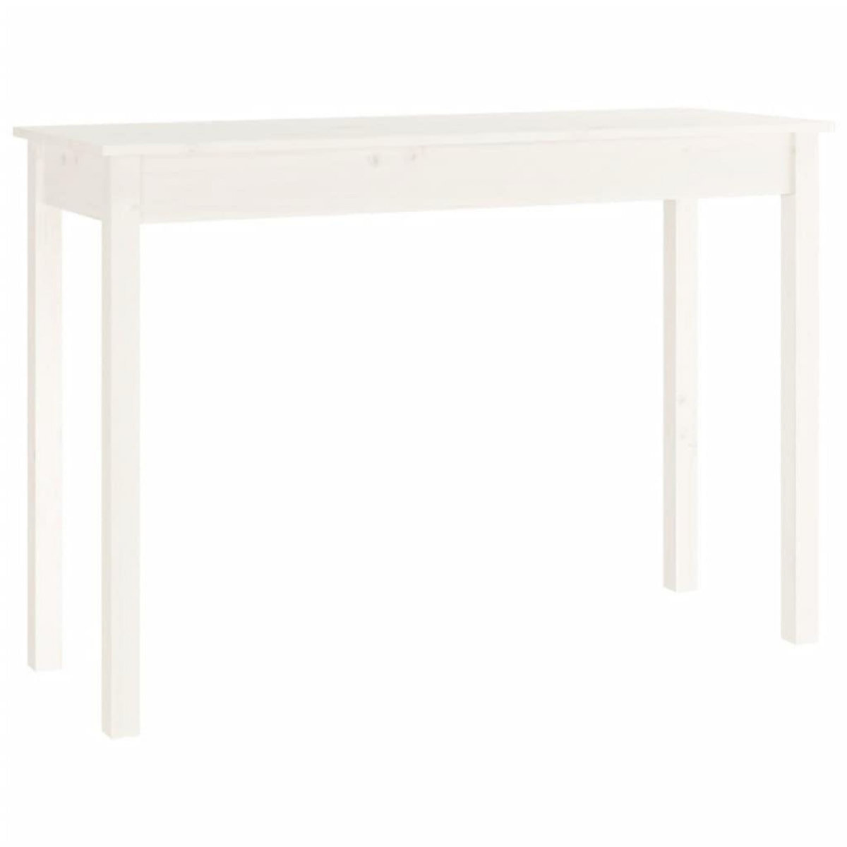 VIDAXL Table console Blanc 110x40x75 cm Bois massif de pin