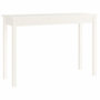 Voir la diapositive 2 : VIDAXL Table console Blanc 110x40x75 cm Bois massif de pin