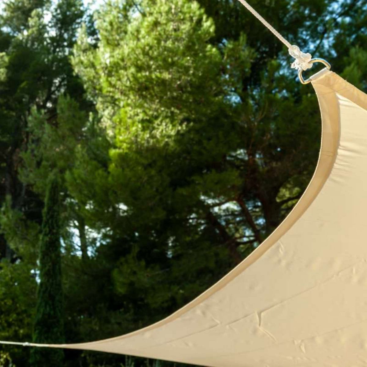  Voile d'ombrage crème Werkapro 3,6 x 3,6 m