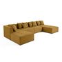 Voir la diapositive 3 : LISA DESIGN Amalfi - canapé modulable panoramique en u - 7 places - en tissu