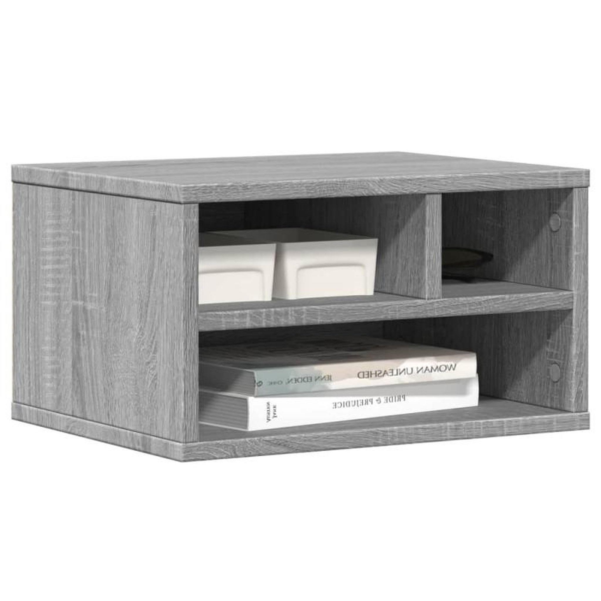 Voir la diapositive 4 : VIDAXL Support d imprimante sonoma gris 40x32x22,5cm bois d ingénierie