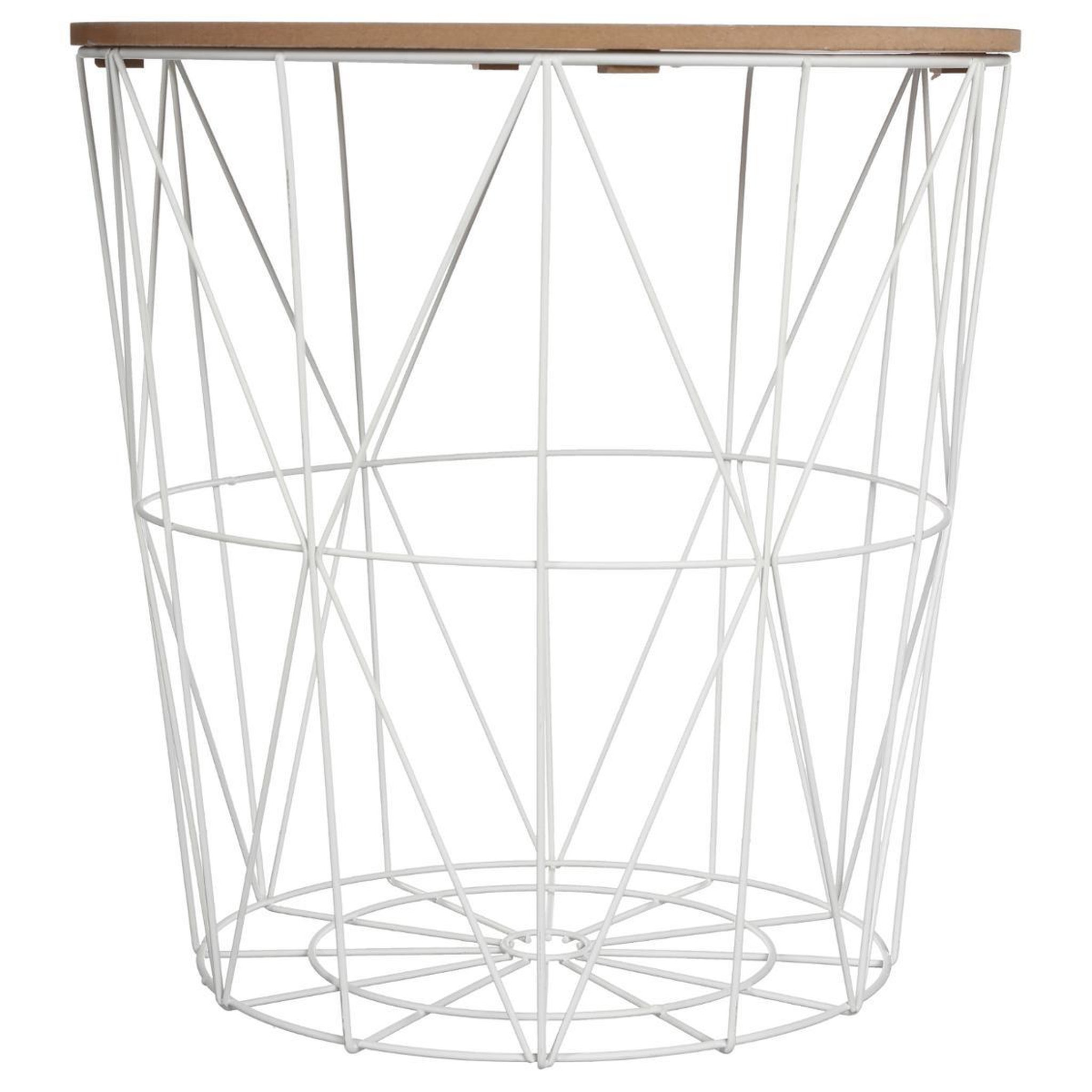 Voir la diapositive 3 : ATMOSPHERA Table d'appoint design  kumi  41cm blanc