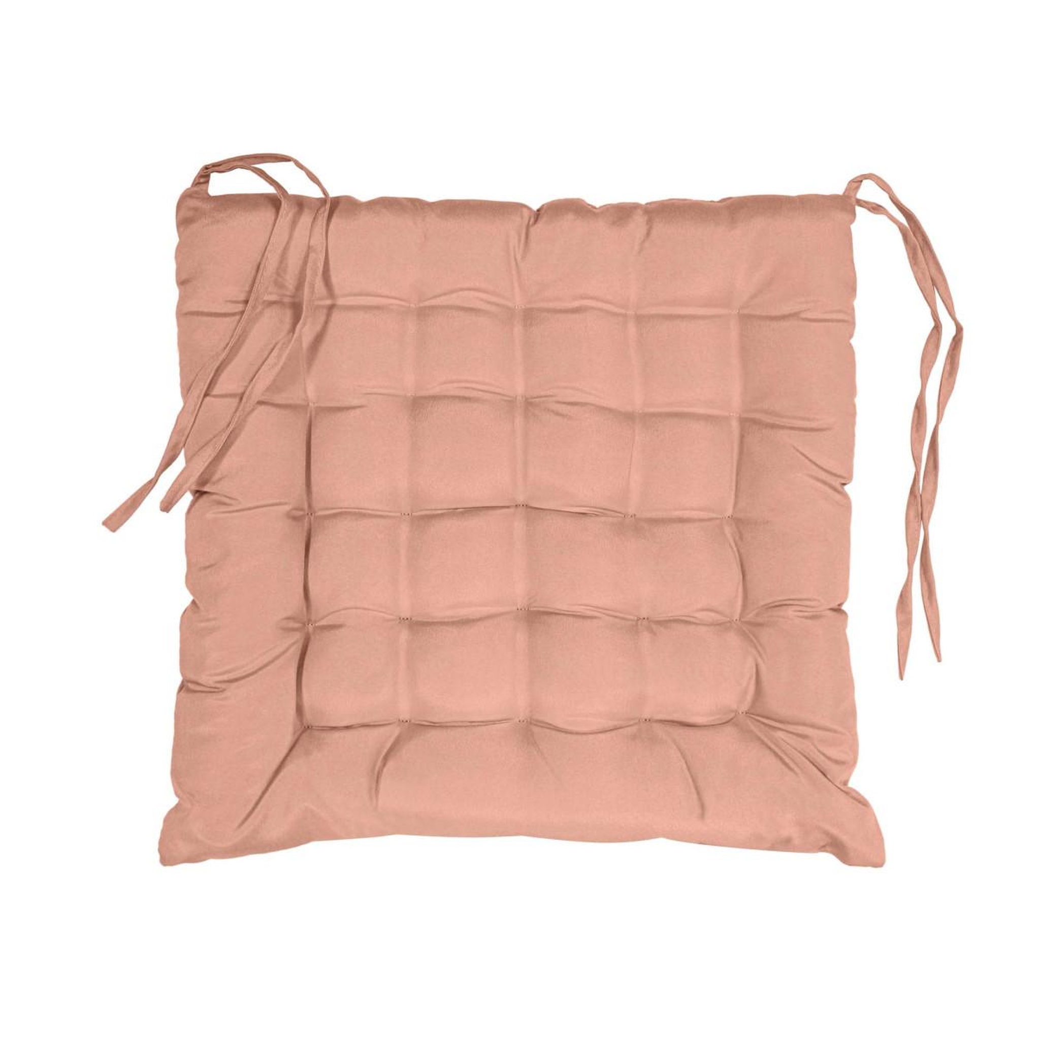 Douceur d'Intérieur Galette de chaise matelassée  essentiel  40x40cm rose blush