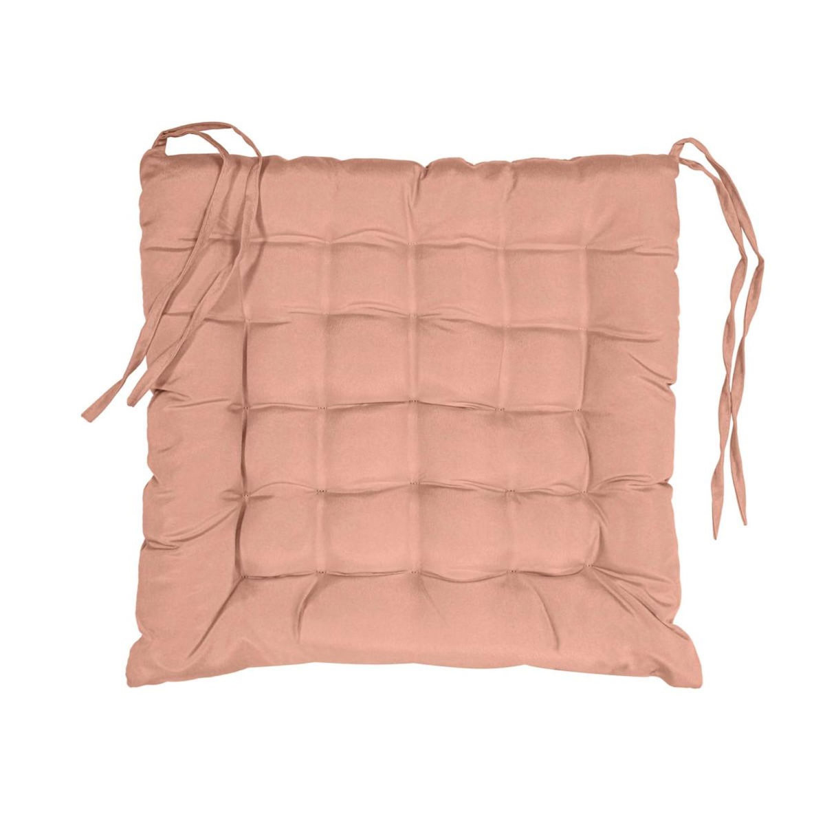 Paris Prix Galette de Chaise Matelassée  Essentiel  40x40cm Rose Blush