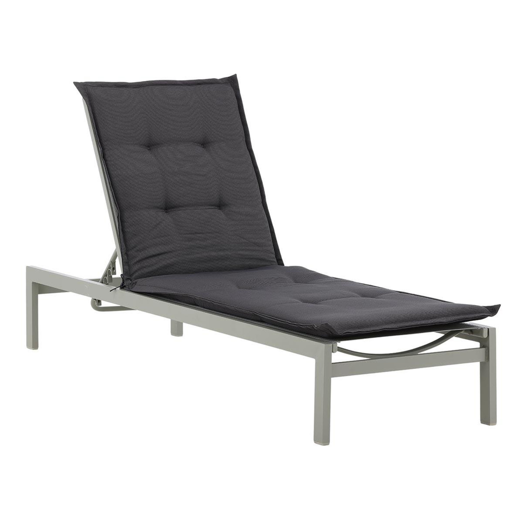 Paris Prix Coussin de chaise longue  hanna  193cm gris foncé