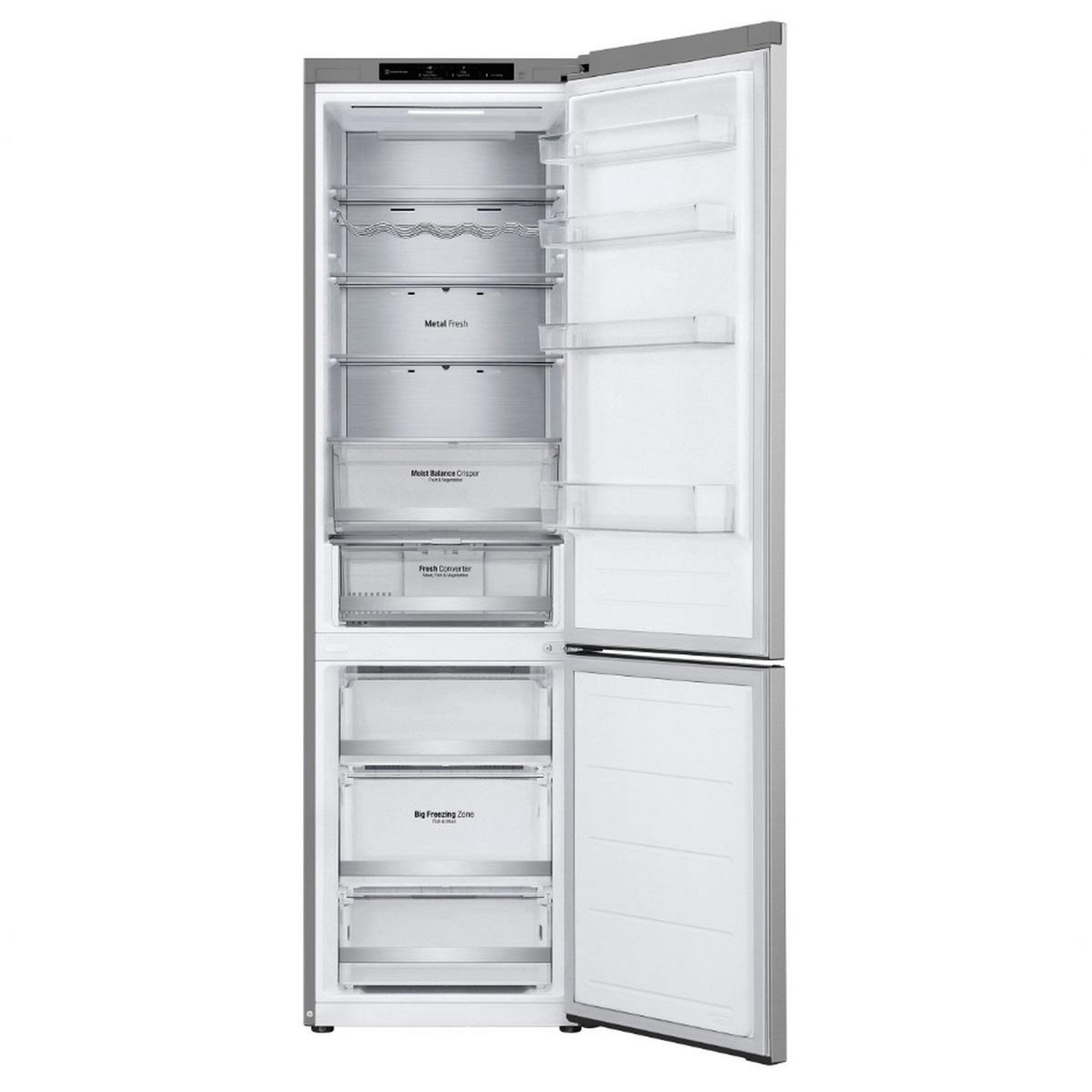 Voir la diapositive 3 : LG Réfrigérateur combiné 60cm 387l nofrost silver - gbv5240dpy