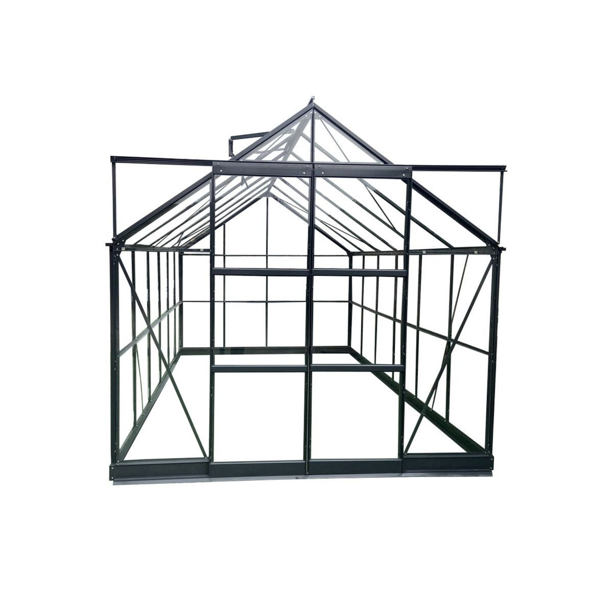 GREEN PROTECT Serre de jardin en verre trempé 8,98m² 