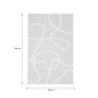 Voir la diapositive 4 : SWEEEK Tapis intérieur effet jute THOMAS, motif graphique en relief blanc