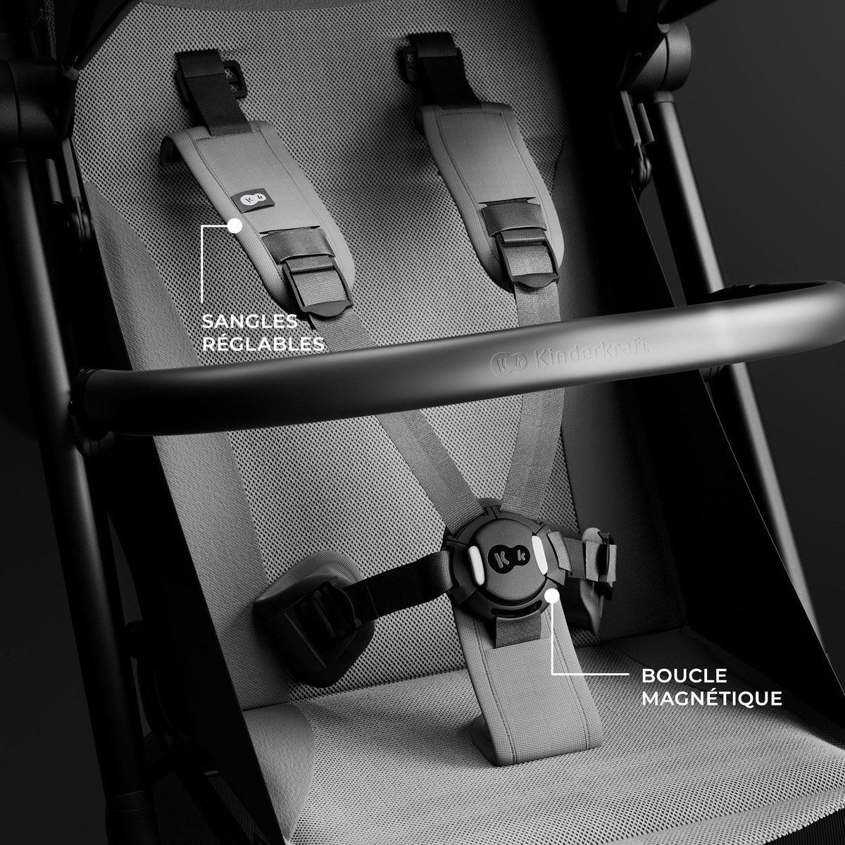 KINDERKRAFT Poussette compacte et facile à plier pour voyages et déplacements