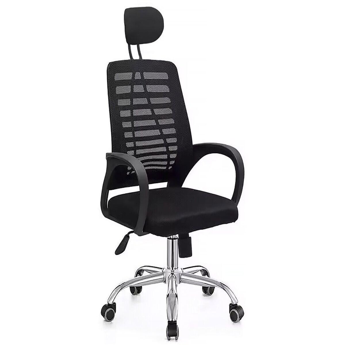 Habitat et Jardin Chaise de bureau ergonomique réglable en hauteur avec appuie tête  Sébastien  - Noir