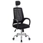 Voir la diapositive 1 : Habitat et Jardin Chaise de bureau ergonomique réglable en hauteur avec appuie tête  Sébastien  - Noir