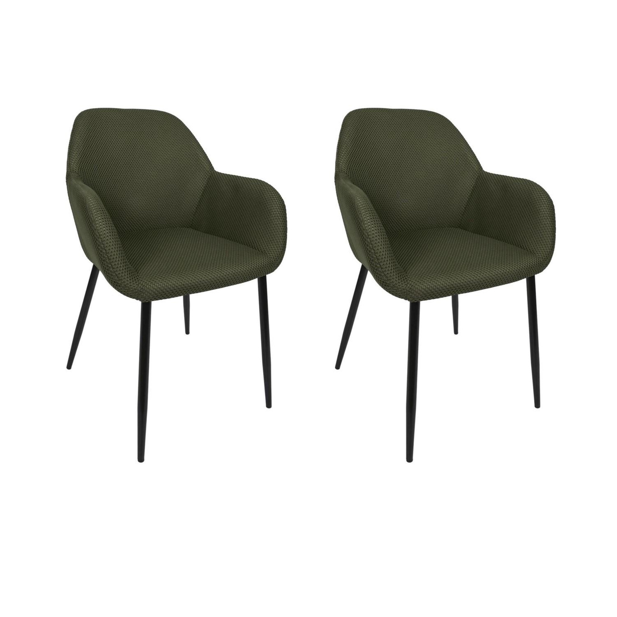 TOILINUX Lot de 2 fauteuils ATOME. Coloris disponibles : Vert, Noir, Jaune