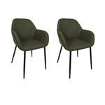 TOILINUX Lot de 2 fauteuils ATOME. Coloris disponibles : Vert, Noir, Jaune