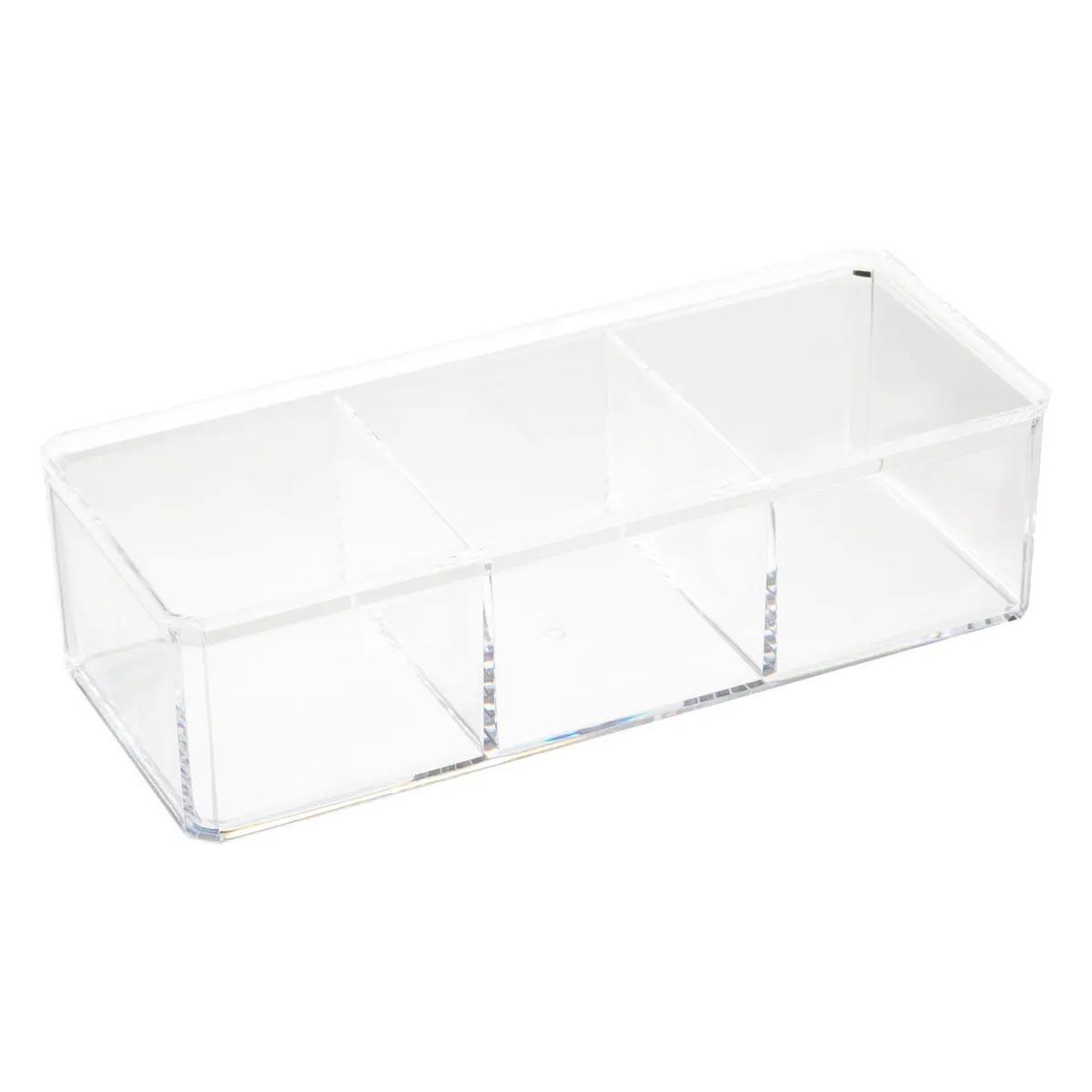 Voir la diapositive 2 : FIVE Boîte à coton 3 compartiments  selena  22cm transparent