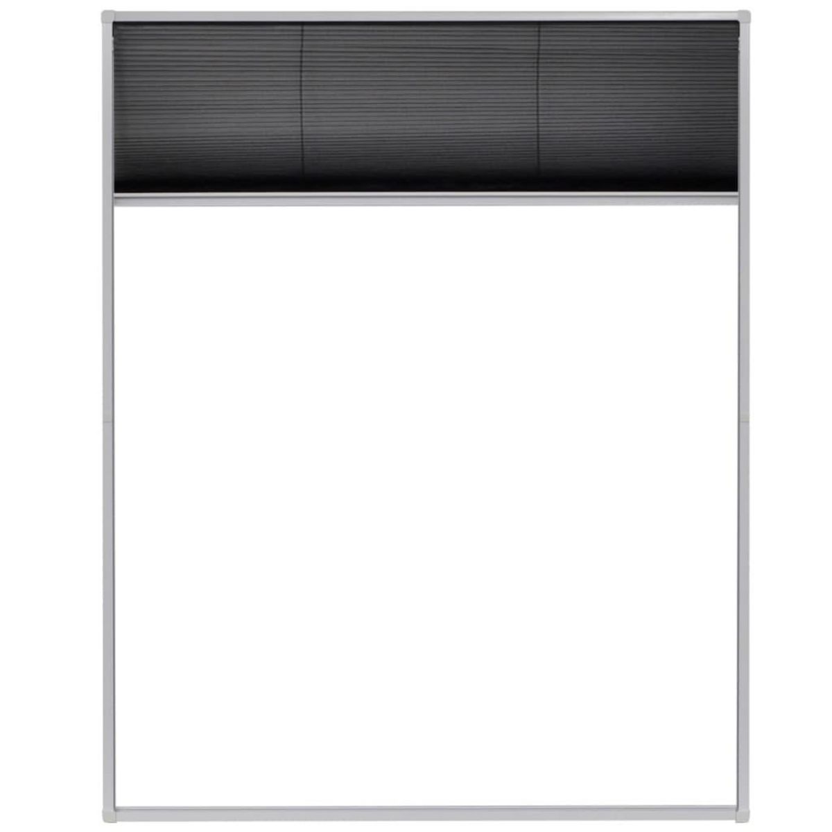 VIDAXL Moustiquaire plissee pour fenetre Aluminium 80 x 100 cm