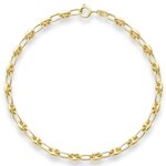 L'ATELIER D'AZUR Bracelet Or 18 Carats 750 Maille Grain de Café Jaune - Femme