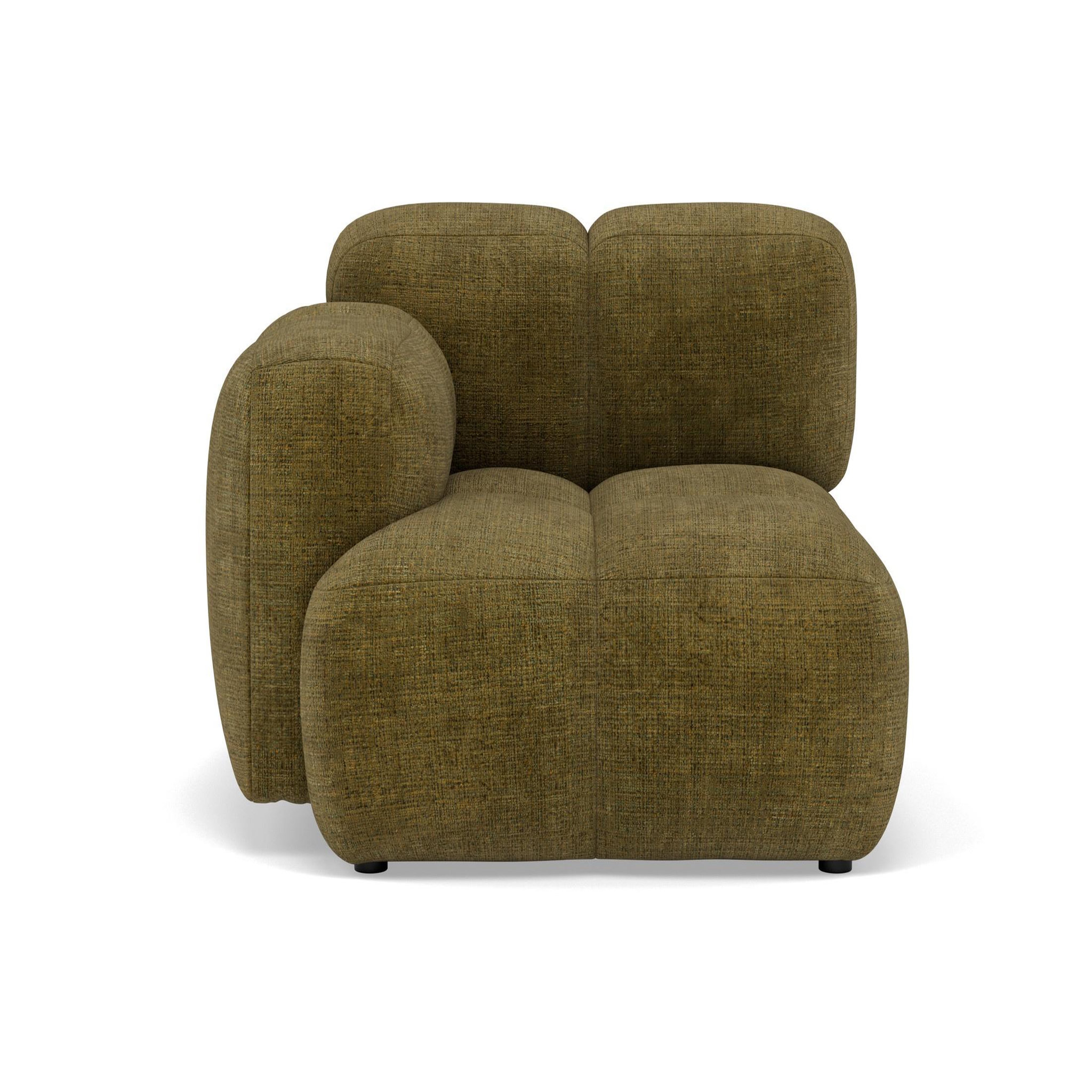 Voir la diapositive 1 : LISA DESIGN Grace - module d'assise gauche en velours texturé