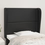 Voir la diapositive 1 : VIDAXL Tete de lit avec oreilles Noir 83x23x118/128 cm Similicuir
