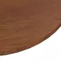 VIDAXL Dessus de table rond Marron fonce Ø60x1,5cm Chene massif traite