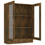 Voir la diapositive 5 : VIDAXL Armoire a vitrine Chene fume 82,5x30,5x115 cm Bois d'ingenierie