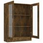Voir la diapositive 5 : VIDAXL Armoire a vitrine Chene fume 82,5x30,5x115 cm Bois d'ingenierie