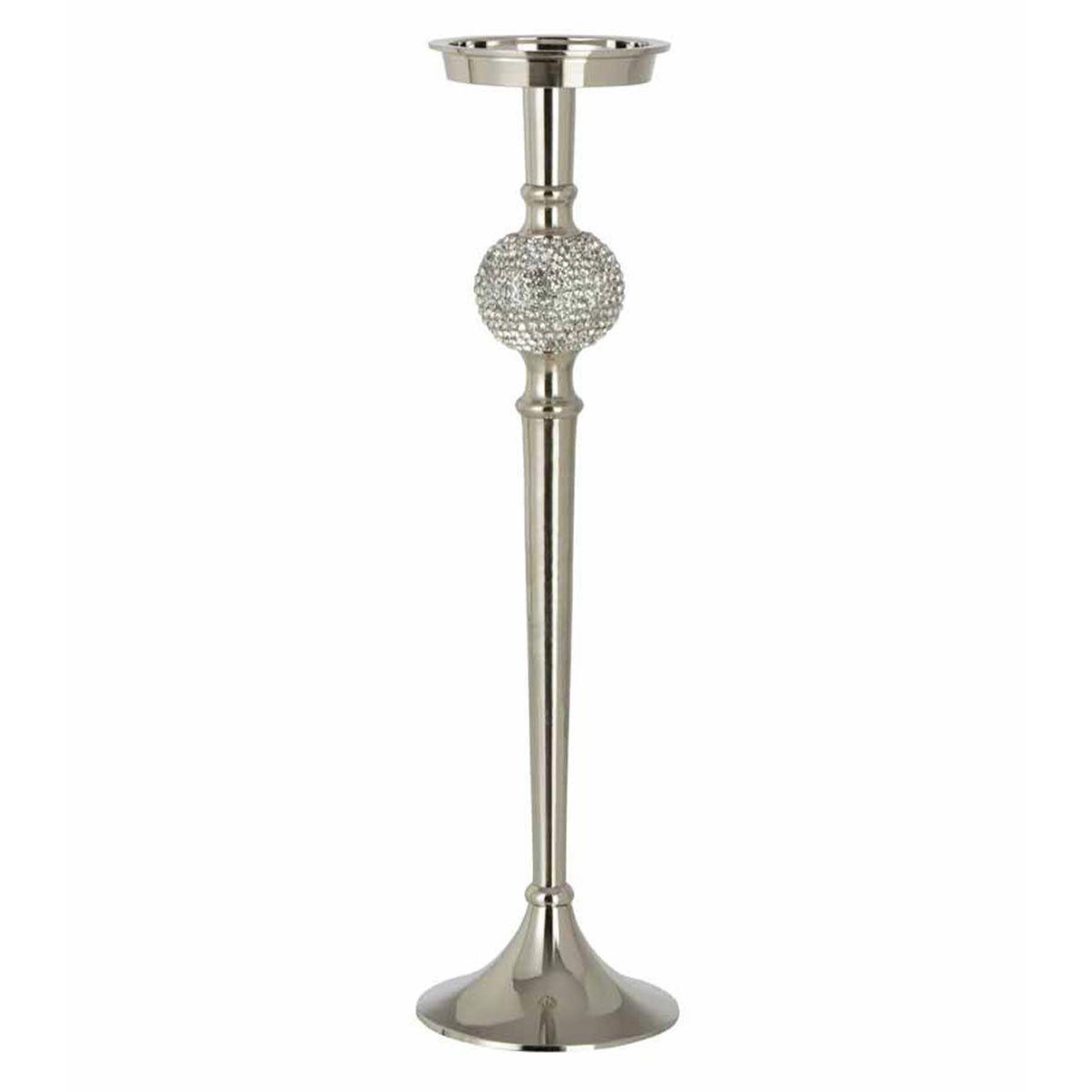 Voir la diapositive 1 : J-LINE Bougeoir Design  Sphère Diamant  41cm Argent