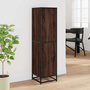 Voir la diapositive 3 : VIDAXL Buffet haut chene marron 35,5x35x139 cm bois d'ingenierie metal