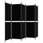 Voir la diapositive 5 : VIDAXL Cloison de separation 5 panneaux Noir 250x180 cm Tissu