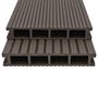 Voir la diapositive 2 : VIDAXL Panneaux de terrasse creux WPC 10 m^2 4 m Marron fonce