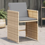 Voir la diapositive 1 : VIDAXL Chaises de jardin avec coussins lot de 4 melange beige