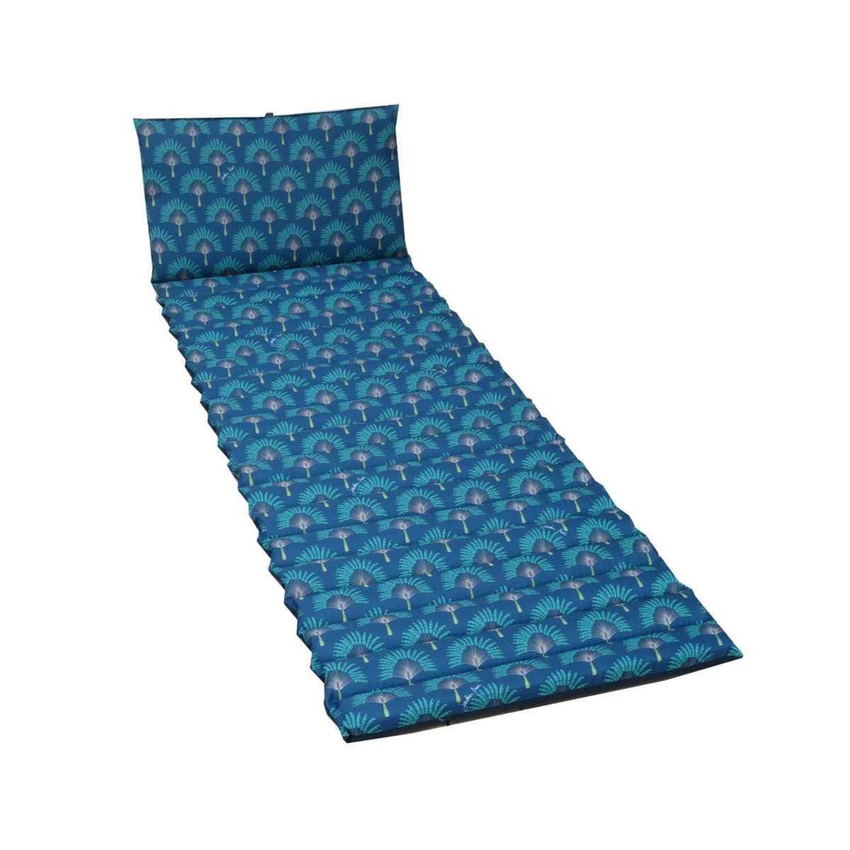 Jardin Privé Coussin bain de soleil ondulo 1740x600x50cm bleu marine JAKARTA