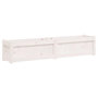 Voir la diapositive 4 : VIDAXL Jardinieres 2 pcs blanc bois de pin massif
