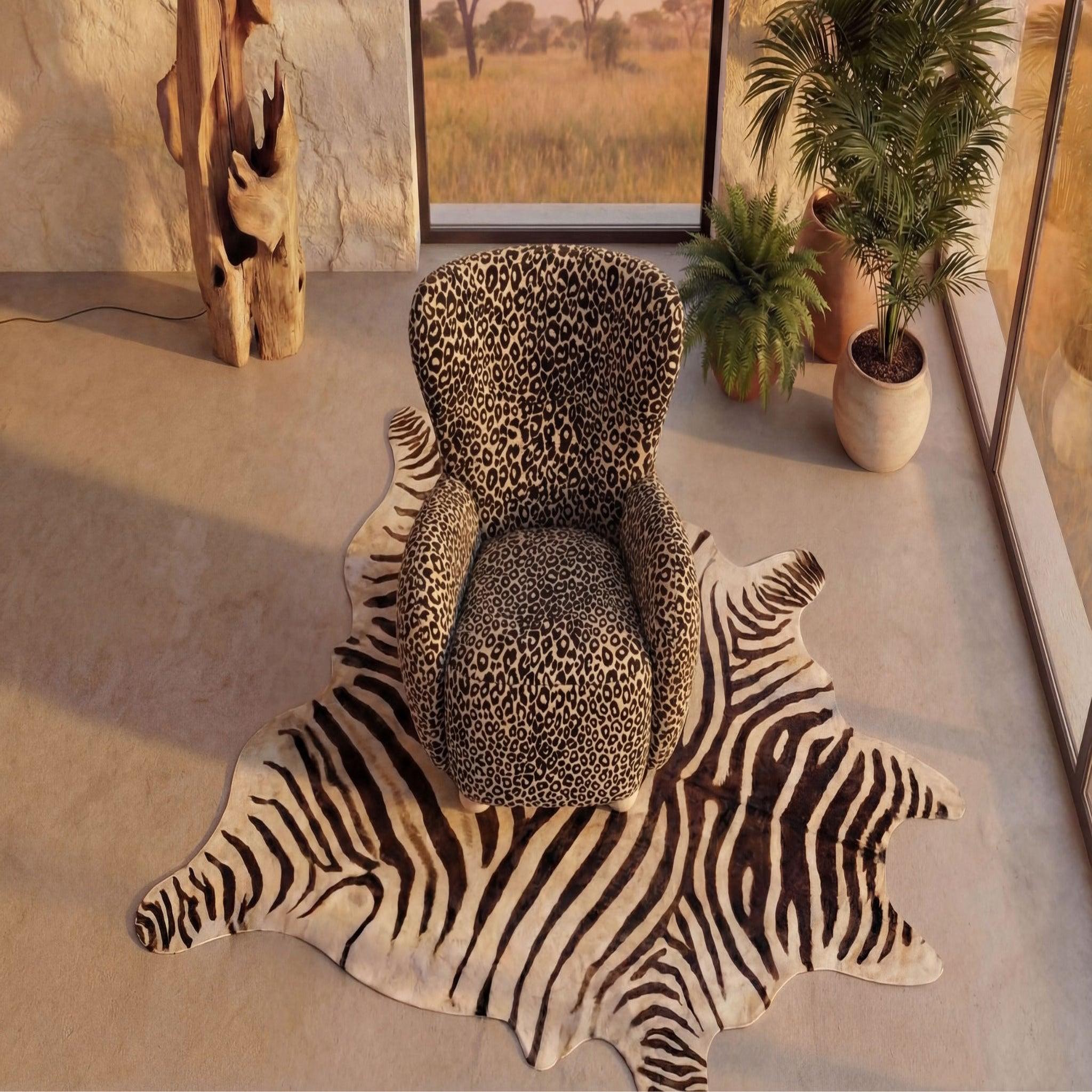Voir la diapositive 4 : CASANOVA PARIS Lili - fauteuil tissu imprimé animalier