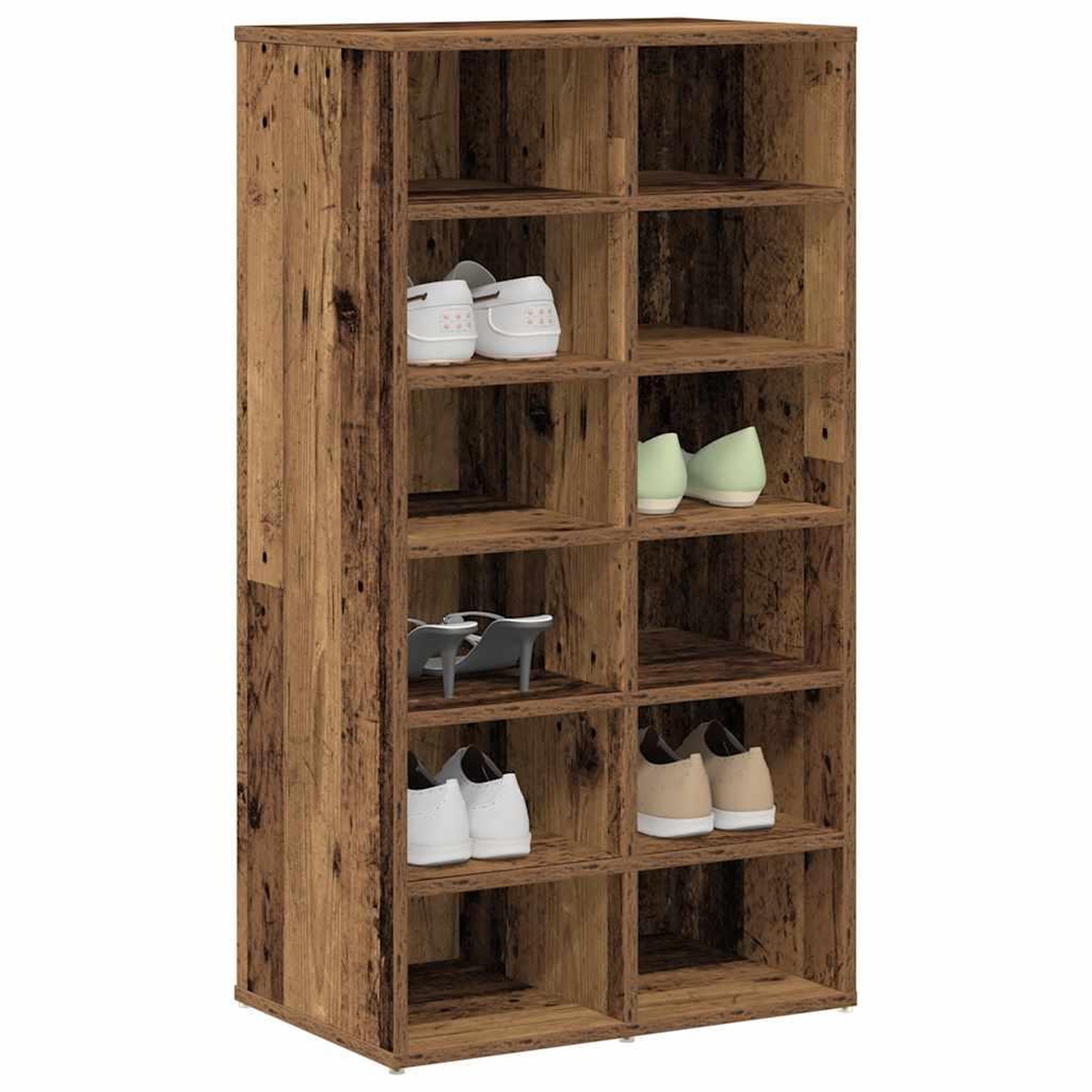 VIDAXL Etagere a chaussures vieux bois 54x34x100,5cm bois d'ingenierie