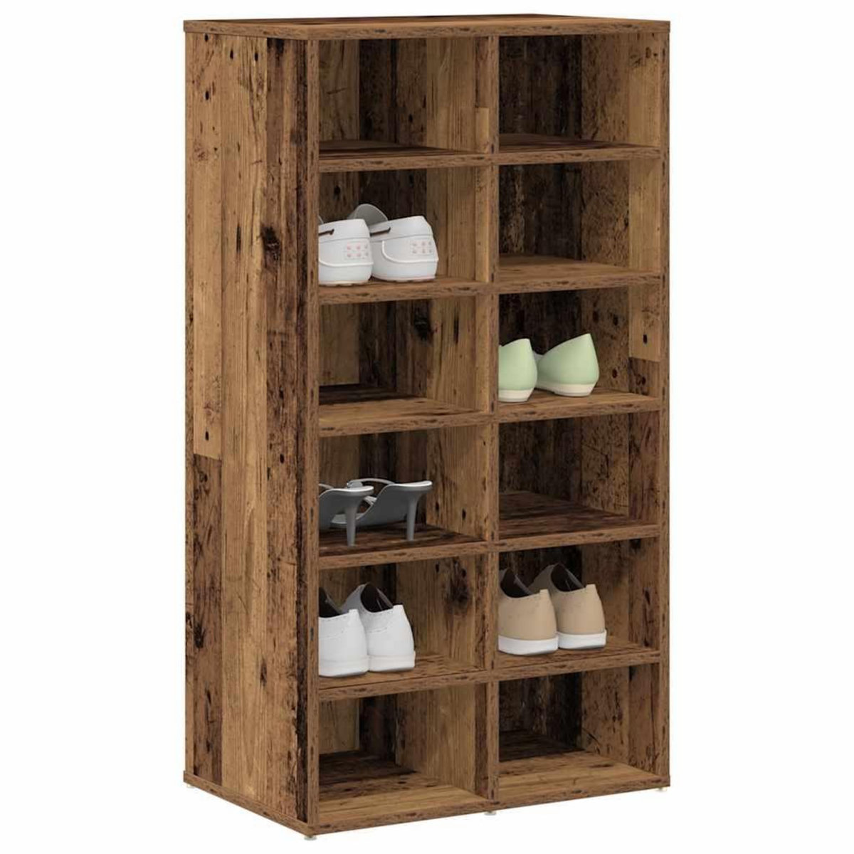 VIDAXL Etagere a chaussures vieux bois 54x34x100,5cm bois d'ingenierie